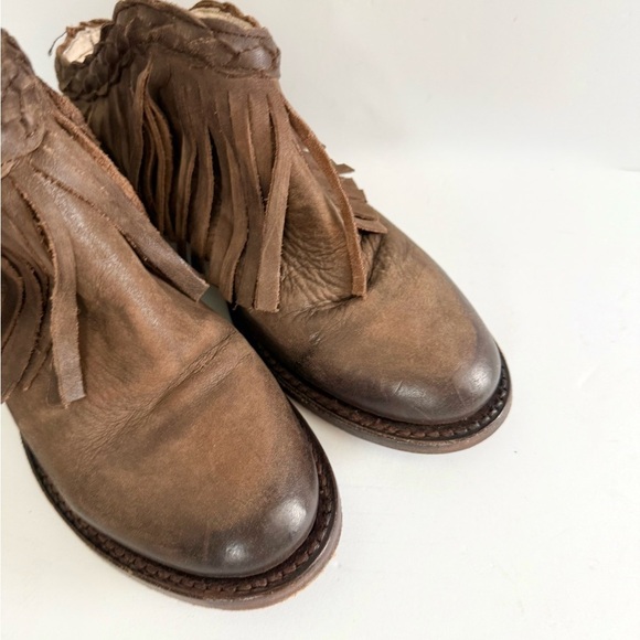 Freebird By Steven Lucy Leather Fringe Boots Boho Hippie Western Coastal Cowgirl - Picture 6 of 10